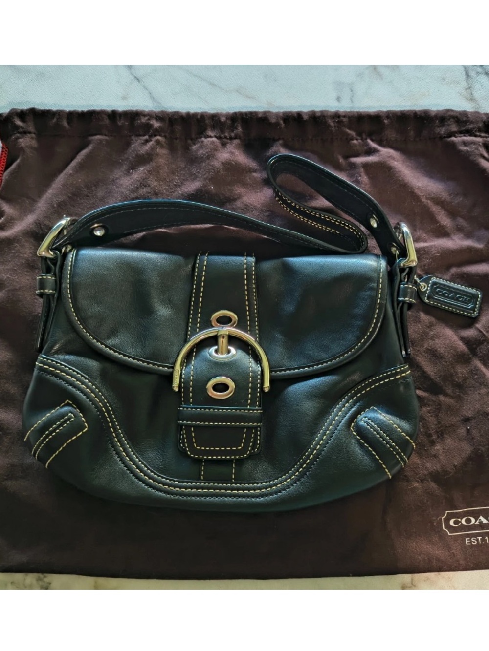 Coach F10188 Y2K SoHo Bag in Black Authentic